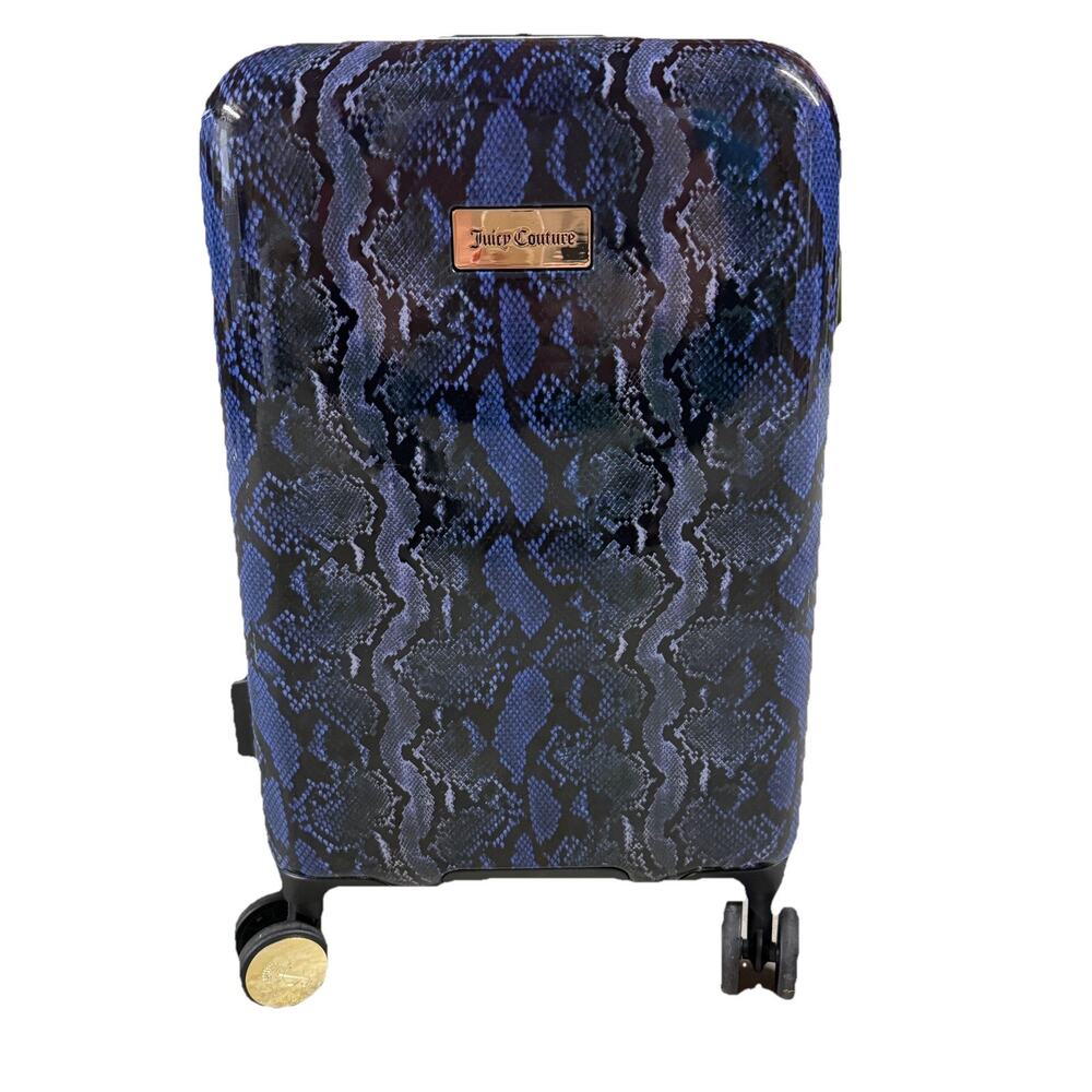 Excellent Condition Juicy Couture Snakeskin Spinner Hardcase Carry-On Luggage
